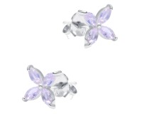 Beautiful Flowers Silver Stud Earring STS-6211